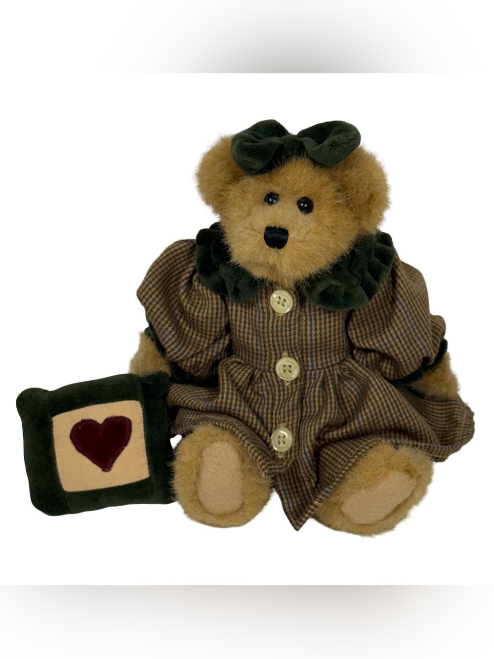 Boyds Bears Bailey Plush Bear 1998 Dress Vintage Stuffed Animal 9”